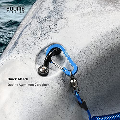 Booms Fishing T02 Fishing Pole Tether, Kayak Paddle Leash, Paddle Board Fishing Accessories, Heavy Duty Fishing Lanyard for Fishing Tools/Rods/Paddles - color: Blue, 2pcs