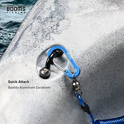 Booms Fishing T02 Fishing Pole Tether, Kayak Paddle Leash, Paddle Board Fishing Accessories, Heavy Duty Fishing Lanyard for Fishing Tools/Rods/Paddles - color: Blue, 2pcs