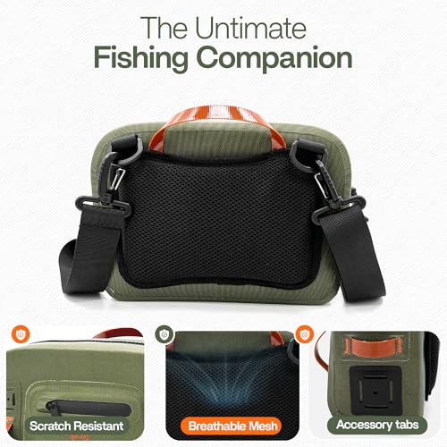 Lehigh Crossing, Waterproof Fishing Waist Pack, Fly Fishing Fanny Pack, Submersible Lumbar Pack - color: Green