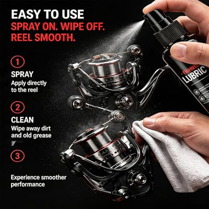 Reel Maintenance Cleaner,Reel Maintenance Cleaner,Fishing Reel Grease and Oil,Fishing Reel Lubricant,Fishing Reel Lube,Compatible with All Reel-Winders - color: 1pcs