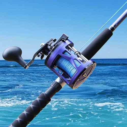 Sougayilang Spinning Rods, Strong Carbon&Glass Composite Fishing Pole with Stainless Steel Line Guides for Catfish- 7'0" - color: Purple-1Pack