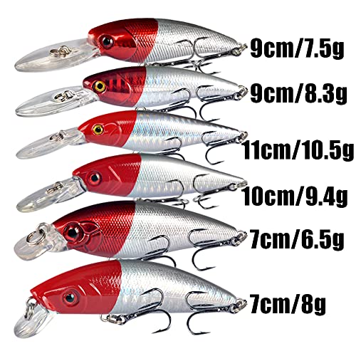 LINGYUE Bass Fishing Lures Kit Set Topwater Hard Baits Minnow Crankbait Pencil VIB Swimbait for Bass Pike Fit Saltwater and Freshwater