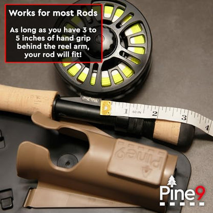 Ambie Fishing Rod Hip Holster - Patented Ambidextrous Quick-Draw Fishing Pole Holder, Made in USA - Spinning, Baitcaster & Centerpin Reels - Fits Any 1.5" Belt - color: Ghost Grey