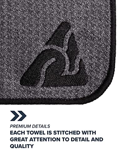 Rogue Endeavor Fishing Towels (Pack of 3) – Microfiber Towels for Fishing with Belt Loop and Carry Bag (Gray)