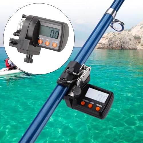 Fishing Line Counter, 199.9m-999.9 M Depth Finder Spooler Electronic Portable Digital Length Display Fish Finderdepth Gauge Tackle Tool Accurate Manual Meter Gear For 5-17mm Fishing Rods