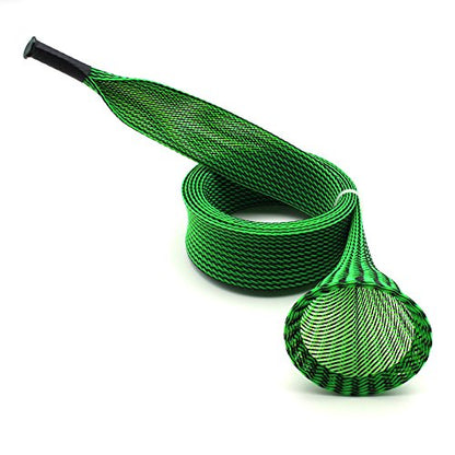 Mr. Z Pack of 4 Casting Fishing Rod Sleeves with 2 Rod Straps Fishing Rod Covers Pole Jacket Rod Socks - color: Dark Green