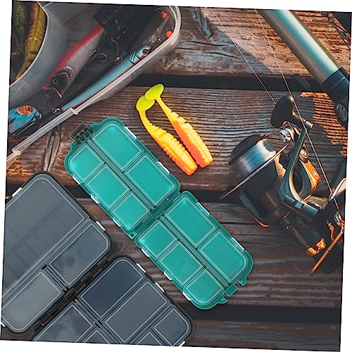 Kisangel 2pcs Portable Fishing Gear Boxes Lure Storage Organized Tackle Storage for Outdoor Activities