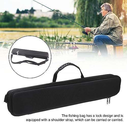 Travel Fishing Rod Case Hard Shell, Fishing Pole Carrying Case for Travel Fishing Rod Bag Carrier Case Fishing Pole Travel Case with Shoulder Strap for Fishing Tools