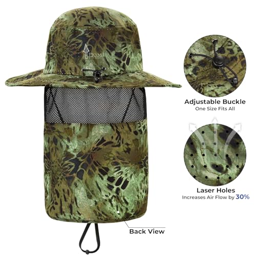 KastKing Sol Armis UPF 50 Boonie Hat - Sun Protection Hat, Fishing Hat, Beach & Hiking Hat, Paddling - color: Z: Prym1 Ambush, size: With Neck Shield