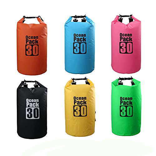 Dry Sack/Floating Waterproof Bag 2L/5L/10L/20L/30L for Boating, Kayaking, Hiking, Snowboarding, Camping, Rafting, Fishing and Backpacking - color: Black, size: 30L