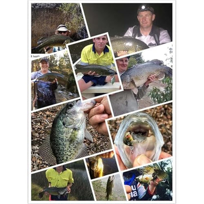 5-Pack Mini Panfish Crankbait - 1.8" 0.12oz Floating Micro Hard Lures, Built-in Rattle, 3D Eyes, Sharp Treble Hooks, Ultralight Finesse Baits for Trout, Crappie, Bluegill, Bass