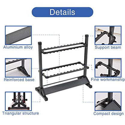JOYWAVE Fishing Rod Holders,Aluminium Fishing Pole Holders,Portable Fishing Rod Rack,Holds Up to 24 Rods,Fishing Pole Vertical Ground Display Rack - color: White