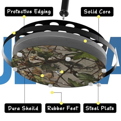 Rush Creek Creations 16-Rod Round Fishing Rod Holder for Garage, 360° Access Fishing Pole Holder for Fishing Rods, Reels, and Gear, Securely Holds 16 Rods, Camouflage - color: Camouflage