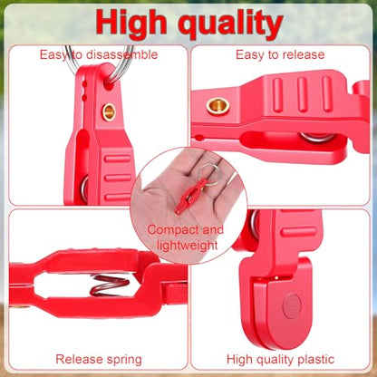 21 Pcs Heavy Tension Snap Release Clips, Padded Trolling Clips with Key Ring, Snap Weights for Trolling, Downriggers Release Clip for Weight Planer Board Offshore Kites Downrigger Fishing