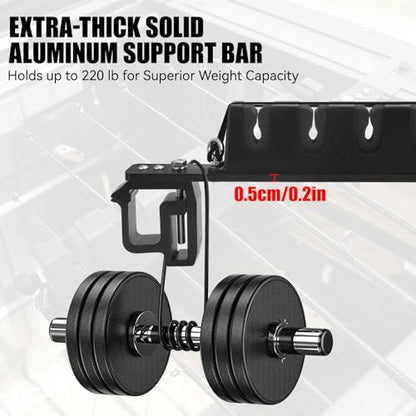 JERBOR Upgraded Truck Bed Fishing Rod Holder, 6-Rod Aluminum Universal Mount with Secure C-Clamp, Horizontally/Vertically No-Drill Installation Fit for Most Pickups Truck Bed & Boats