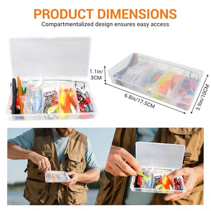 Fishing Lure Kit for Freshwater Saltwater Bass Trout Salmon – 99pcs Tackle Box with Spoons, Soft Plastics, Spinnerbaits, Crankbaits, Hooks and Fishing - color: 99pcs