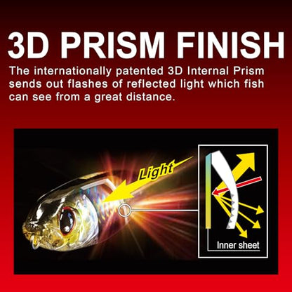 Duel Yo Zuri F 1157 3 Ds Minnow Suspending Lure 4 Inch - color: Holographic Black Silver