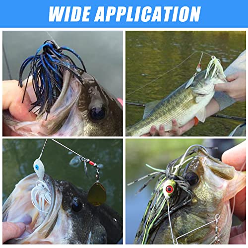 Silicone Jig Skirts Spinnerbait Skirts 50 Strands Bass Fishing Lure Skirts Replacement for DIY Spinner Baits Buzzbaits Squid Jig Accessories - style: A-12 Packs