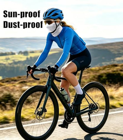 Fishing Neck Gaiter, Sun Protection Face Mask, Cooling Neck Shield Scarf Cycling Balaclava Bandana for Men and Women - color: White