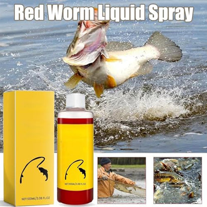 Red Worm Liquid Spray, Concentrated Fish Attractant Liquid, Fish Attractant Spray for Fishing, for Trout, Panfish and More (1)