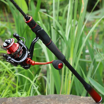 Sougayilang Fishing Rods, Spinning Rods and Casting Fishing Rods, with Full Carbon Fiber Handle, 24T Carbon Fiber 2PCS Fishing Pole for Long Casting Bass, Trout, Panfish - size: Spin-7'00''
