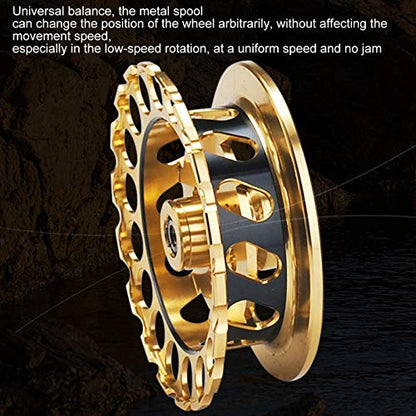 Inline Ice Fishing Reel, All Metal Fishing Wheel 3.6:1 Positioning with Magnetic Automatic Line Out Device for Raft, Lake, Sea, Rock Fishing - size: Left Hand