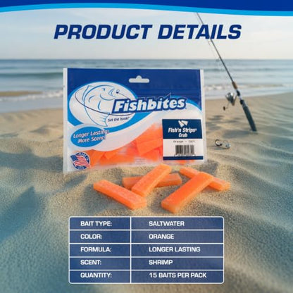 Fishbites Fish'n Strips - Shrimp - color: Orange