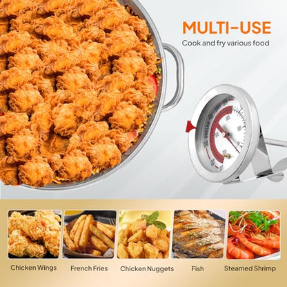ROVSUN 10Qt Aluminum Fish Fryer Pot with Strainer Basket, Outdoor Fryer with 55,000 BTU Propane Gas Burner, Thermometer & Lid for Fish, Chicken Wings, Seafood Frying & Backyard Cooking - size: 10QT