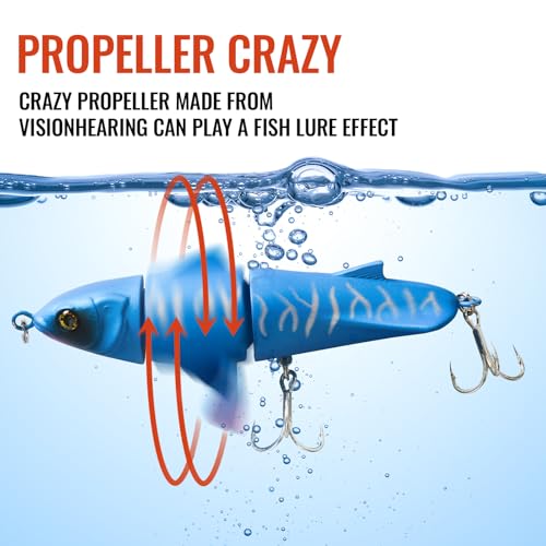 Fishing Lures for Trout Bass Multi Jointed Swimbaits 3D Bionic Fish Eye Swimming Lures Lifelike Hard Bait for Freshwater Saltwater - color: Blue