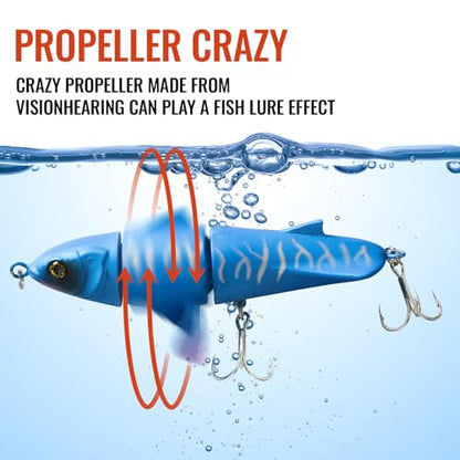Fishing Lures for Trout Bass Multi Jointed Swimbaits 3D Bionic Fish Eye Swimming Lures Lifelike Hard Bait for Freshwater Saltwater - color: Blue