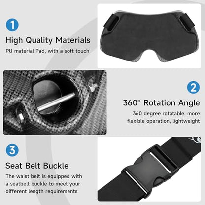 SANLIKE Fishing Belt Rod Holder Lightweight Carbon Fiber Fishing Belt | Adjustable heavy-duty nylon strap with quick buckle, suitable for offshore boat, deep sea and surf rock fishing