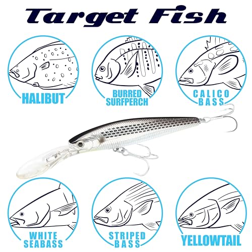 LUCKY CRAFT SW Staysee 90SP V2 – 3.5” Saltwater Jerkbait, Deep Diving Suspending Minnow Lure for Halibut, Snook, Striped Bass & Inshore Gamefish - color: 740 Salty Zebra Orange Gold