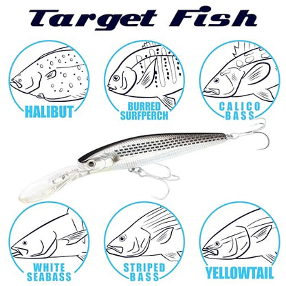 LUCKY CRAFT SW Staysee 90SP V2 – 3.5” Saltwater Jerkbait, Deep Diving Suspending Minnow Lure for Halibut, Snook, Striped Bass & Inshore Gamefish - color: 740 Salty Zebra Orange Gold