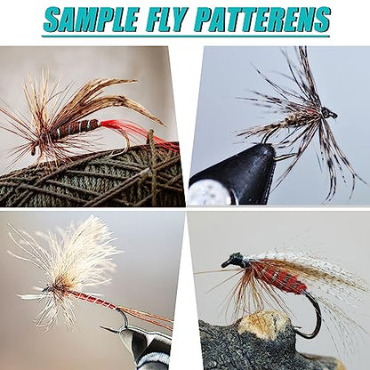 Fly Tying Hooks Assortment Dry Fly Fishing Hooks for Trout Salmon Fishing | Black Nickel High Carbon Steel, 480pcs/320pcs Fly Hooks for Dry Wet Nymphs Streamers Caddis Pupa Freshwater Saltwater Fishing - style: 480pcs