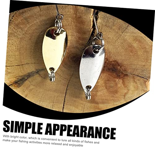 balacoo 20pcs Metal Fishing Lure Blades Gold Silver DIY Spinner Bait for Bass Fishing Lightweight and Easy to Use for Enthusiasts