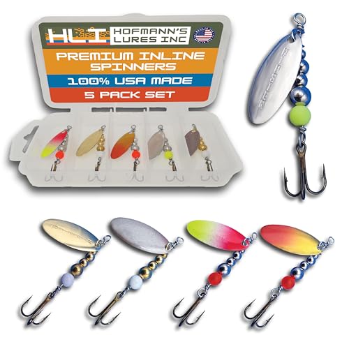 Hipster Pro Pack Rooster Tail Fishing Lures - Proven Inline Spinner Baits, Premium Trout Spinners for Trout and Salmon River Fishing, 100% USA Made by Hofmann's Lures - color: Classic Series