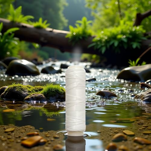 2Pcs White Fishing Thread,Bait Thread,Nylon Elastic Invisible Magic Fishing Line 0.1/0.2 mm Stretchy Fishing Line Length 656 Feet Per Spool Clear Fishings String,Monofilament Line Fishing