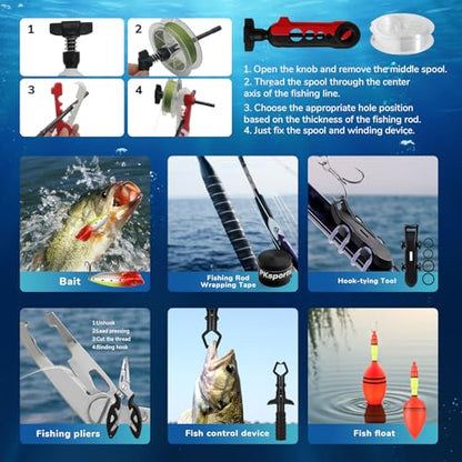 24-Day Fishing Advent Calendar - Ultimate Fishing Accessories Kit for Men & Teen Boys, Countdown to Christmas with Surprises for Fishing Enthusiasts