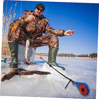 1 Set Winter Fishing Rod Telescopic Fishing Pole Winter Fishing Pole Convenient Fishing Tool Ice Fishing - color: Blue