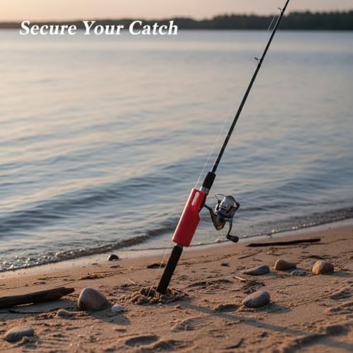 Fishing Rod Holder Ground Spike, Iron Stake with PP Plastic Tube for Bank and Beach Fishing, 13 Inch Portable Rod Stand (1 PC)