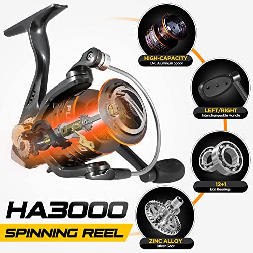 PLUSINNO Fishing Rod and Reel Combos Carbon Fiber Telescopic Fishing Pole with Reel Combo Sea Saltwater Freshwater Kit Fishing Rod Kit - color: Full Kit with Carrier Case, size: 6.89 ft