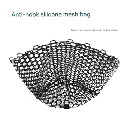Fishing Landing Net Light Weight Folding Silicone Fishing Net Replacement Meshes Outdoor Tool Accessories - color: 3525