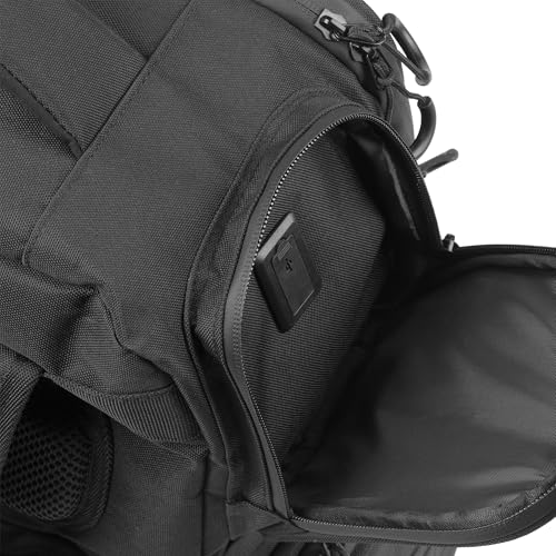Fishing Backpack with Waterproof Zippers, Detachable waist bag, Cooler compartment – 900D Water-Resistant, Rod Holder, Charging Port, Fits 8 Tackle Boxes, 40L Large Capacity, Outdoor Gear Organizer