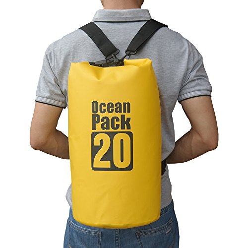 Dry Sack/Floating Waterproof Bag 2L/5L/10L/20L/30L for Boating, Kayaking, Hiking, Snowboarding, Camping, Rafting, Fishing and Backpacking - color: Blue, size: 20L