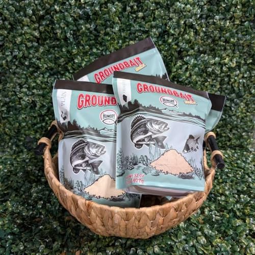HungryFish Groundbait Fishing Chum Mix – Natural Fishing Bait for Carp, Catfish, Bluegill & Crappie – Strong Scent Trail, Fast Attraction, Safe for Lakes, Ponds & Rivers 2 lb