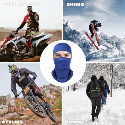 Achiou Ski Mask Balaclava Shiesty, Cooling Ice Silk Motorcycle Face Cover | Ski Mask for Men/Women,Breathable Face Mask,Thin Summer Balaclava,Versatile Use for Skiing Moto,UV Protection,Helmet Friendly - color: Royal Blue