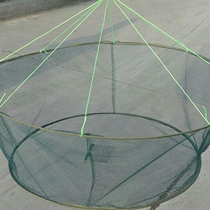 Fishing Accessories - 80/100cm Folding Fishing Net Hanging Wire Mesh Steel Wire Mesh Fish Cage Bait Crab Shrimp Pier Pond Shrimp Trap Minnow Mesh Net