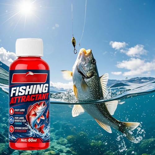 Concentrated Fish Attractant Liquid, 60ml Red Worm Liquid Spray, Powerful Bait Attractant Scent Bait Fish Attractants Liquids for Trout, Panfish and More, Enhances Scent & Improves Biteresponse - color: 3pcs