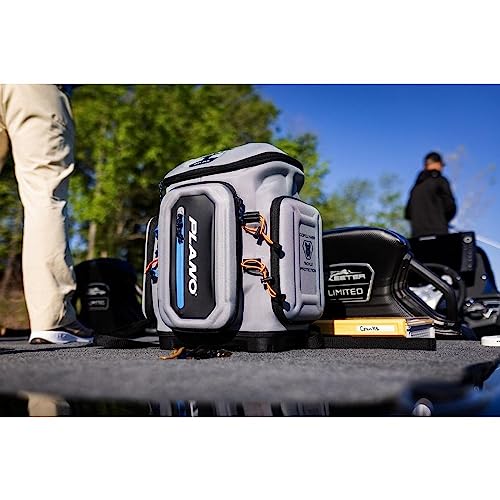 Plano Atlas 3700 Tackle Fishing Backpack, Gray EVA Material, Includes 3 3750 StowAway Utility Boxes for Worms, Lures, & Baits, Waterproof & Non-Skid Base, Grey - style: Backpack