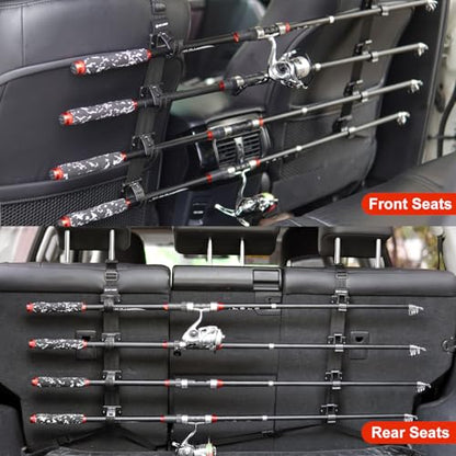 OJYDOIIIY Fishing Rod Racks for Car, 4-Rod or Combos Capacity Rod Holder for Car,SUV,Truck Front or Rear Seats